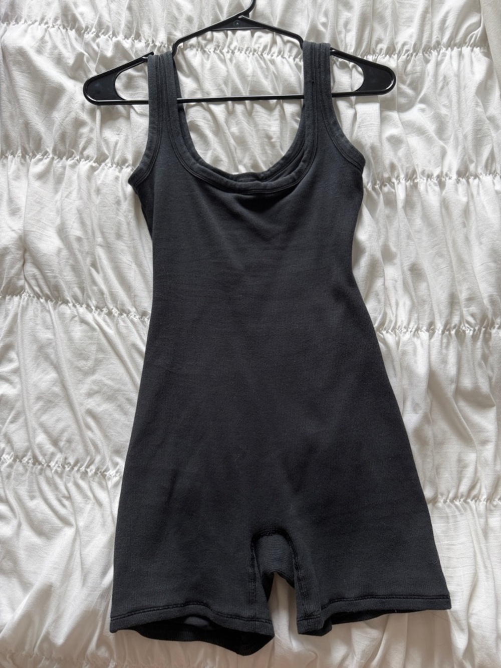 SKIMS Black Sculpting Cotton Romper